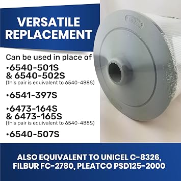 Sundance Spa Filter OEM 6540-488 | Pleated Polyester Media, Dirt Capture Design, Supports Strong Water Flow, Helps Maintain Reliable Spa System Operation