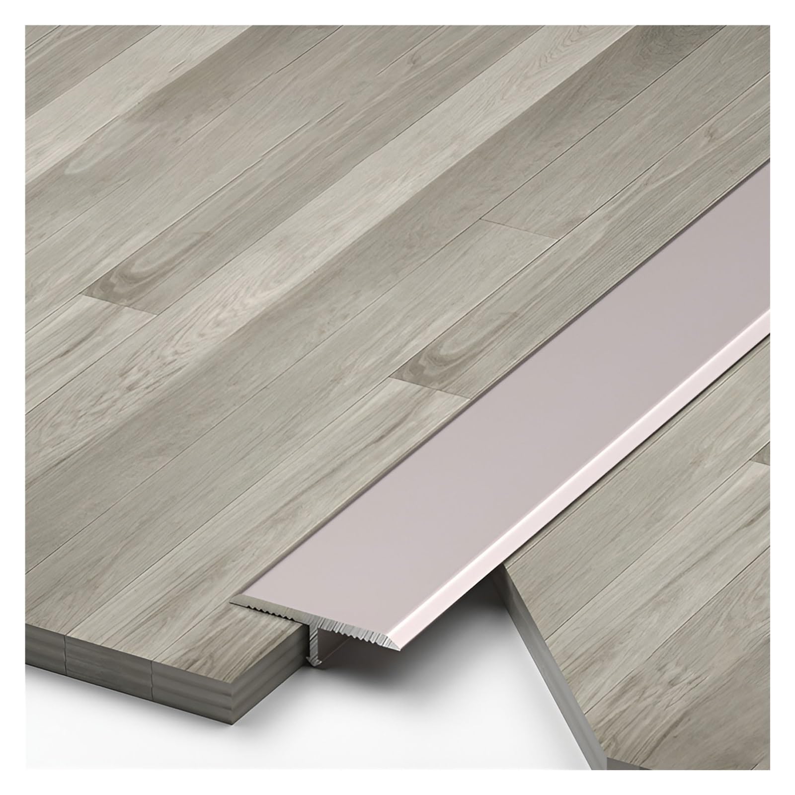 3Pcs Floor Transition Strip Alternative Aluminum Floor Joiner Edge Trim Waterproof T-Shaped Metal Threshold for Doorways Room Dividers Fits Laminate to Tile Transitions(Rose Gold,2CM*270cm(3 * 90cm))
