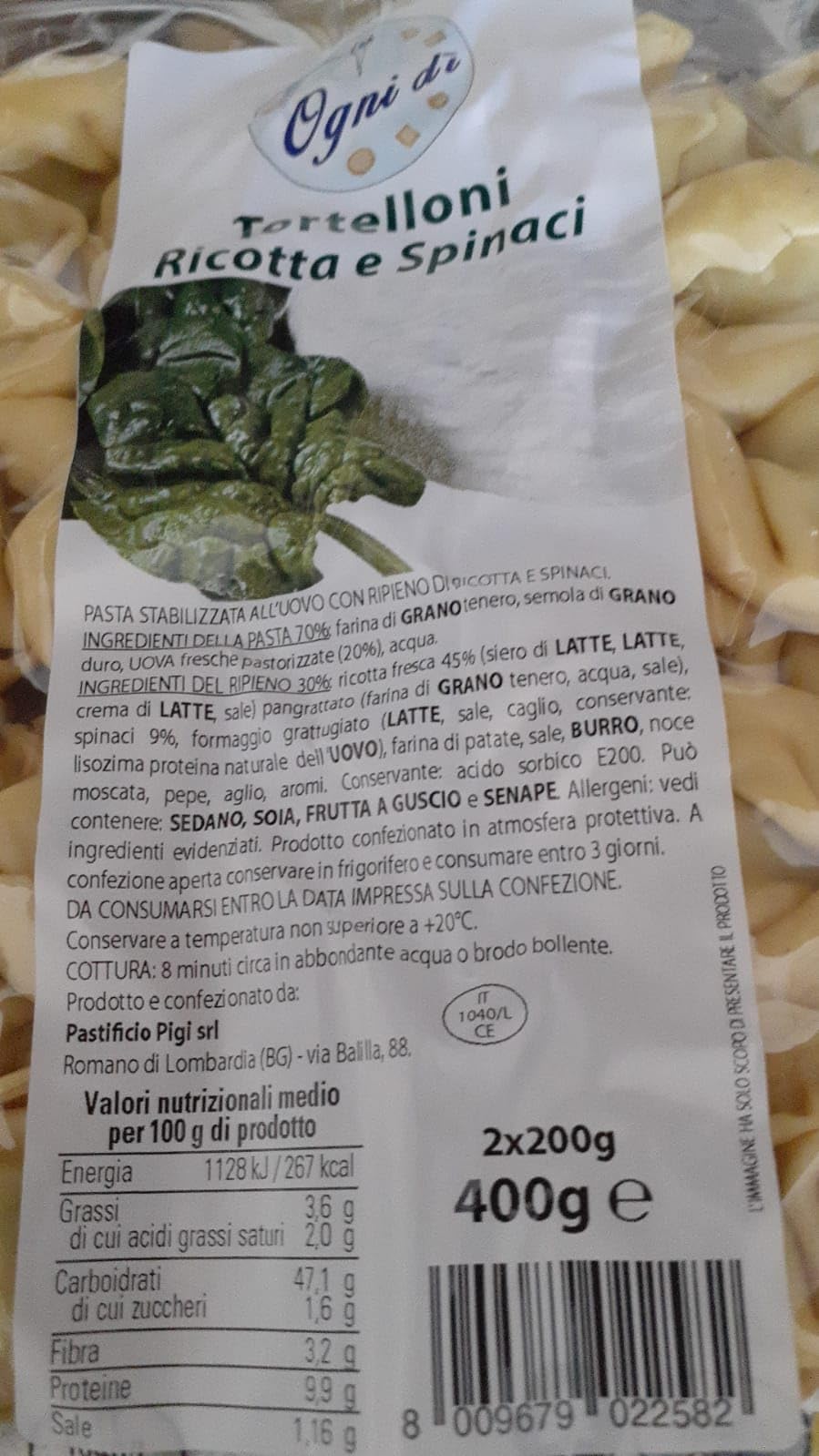 TORTELLINI FRESCHI OGNI DI' ALLA CARNE GR 200 X 2X 3 TOT 1200 GR (SMALL, TORTELLINI FRESCHI OGNI DI' ALLA CARNE GR 200 X 2X 3 TOT 1200 GR)
