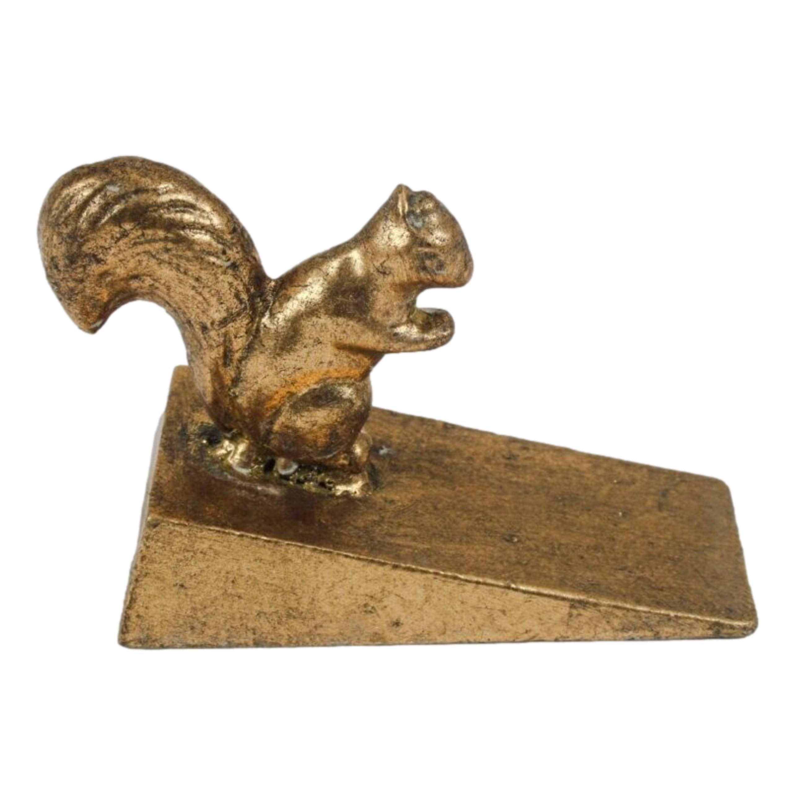 Fyne-Finds Gold Squirrel Heavy Metal Doorstopper Heavy Door Wedge Shabby Chic Stopper Stop