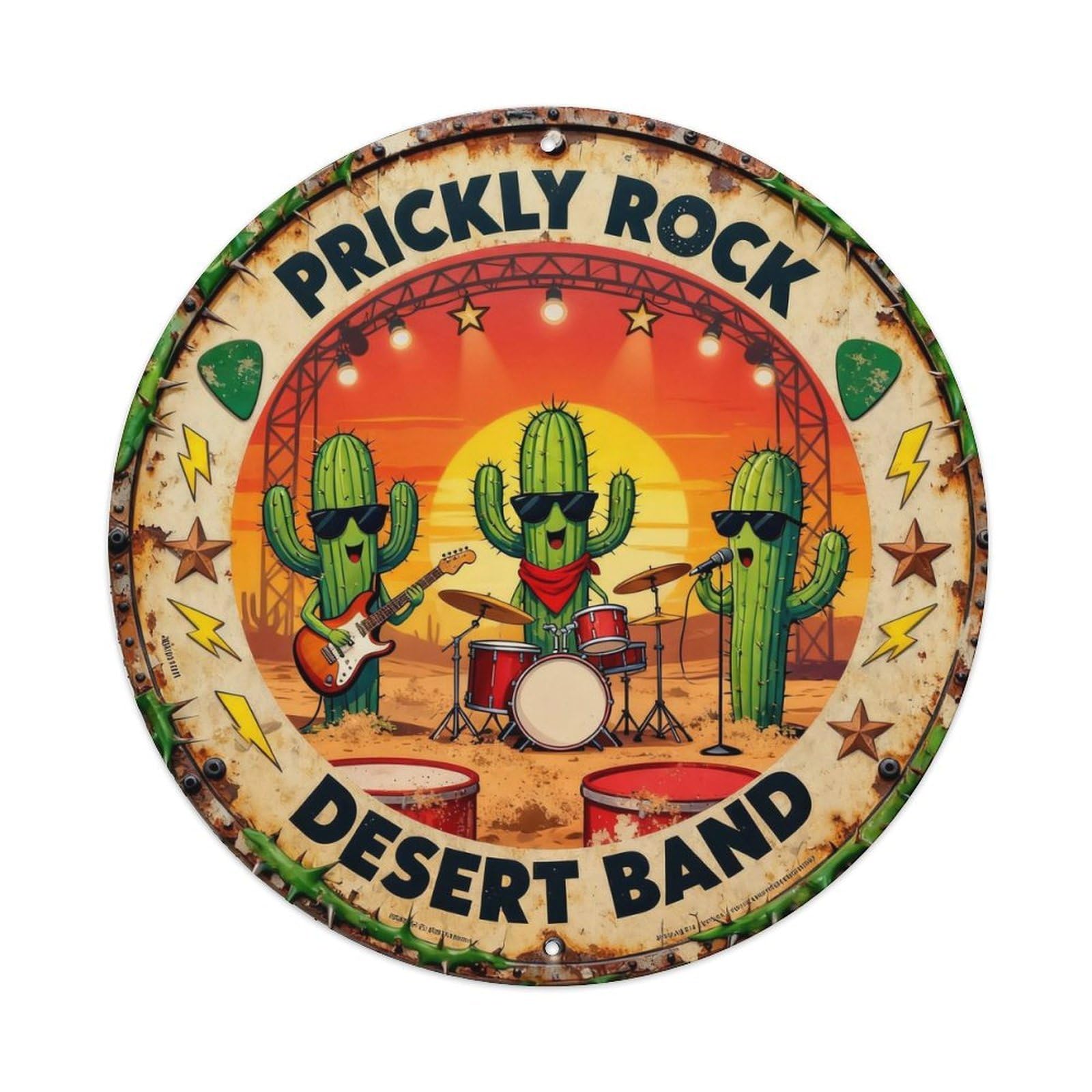 Prickly Rock Sign Metal Tin Sign Plaque