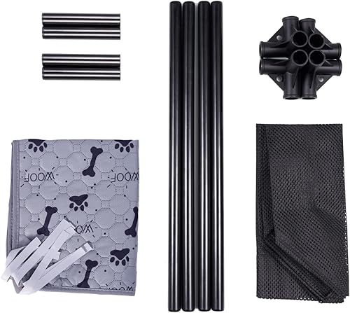 Miniatura 2 de Forher Cama elevada para perros con marco de metal ensamblable, cama portátil para perro, fácil de limpiar, malla transpirable, cama para cachorros