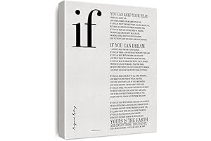 Inspirational Canvas Wall Art "If Poem"