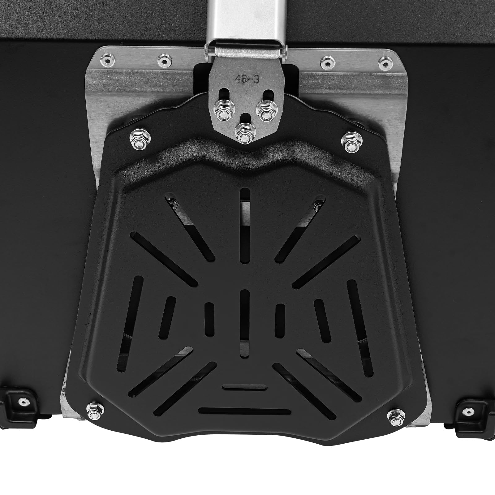 Baúl Superior para Motocicleta, Baúl Superior de aleación de aluminio, impermeable, a prueba de polvo y antirrobo, Maletero con Doble Llave, Maletero Trasero para Guardar Casco (45L/9.9Gal)