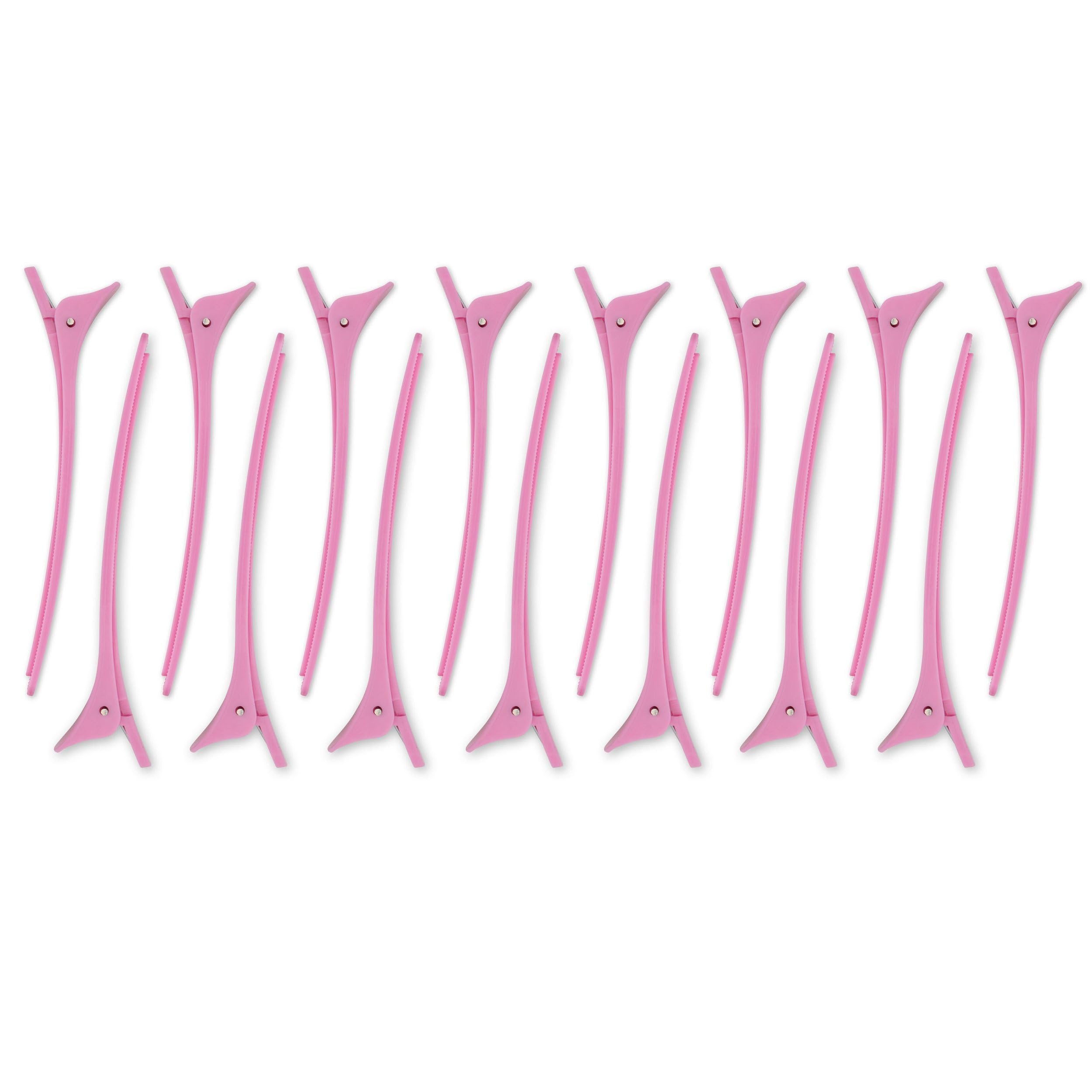 Pinzas para el cabello - 15 pinzas para el pelo de gran capacidad para accesorios de peluquería, rosa