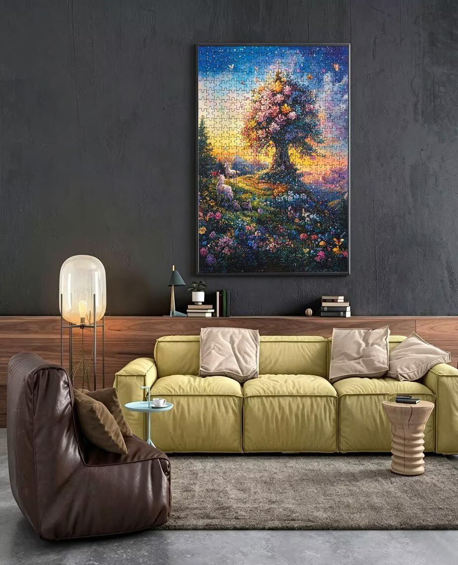 Puzzle 2000 Teile Erwachsene, Einhorn Blumen Jigsaw Puzzle 2000 Teile, Impossible Klassische Puzzles, Komplex Herausfordernd Puzzles, Familie Aktivität Spiele, Wanddekoration Geschenke BXHZW2-239
