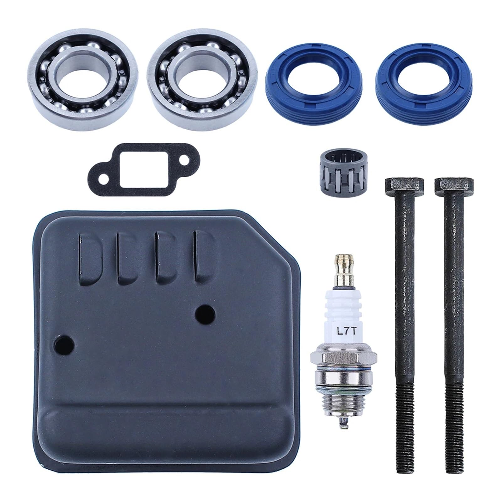 Silenziatore di Scarico for MS180 MS170 018 017 Kit Guarnizione Cuscinetto Albero Motore for bullone silenziatore, Candela, Cuscinetto ad Aghi
