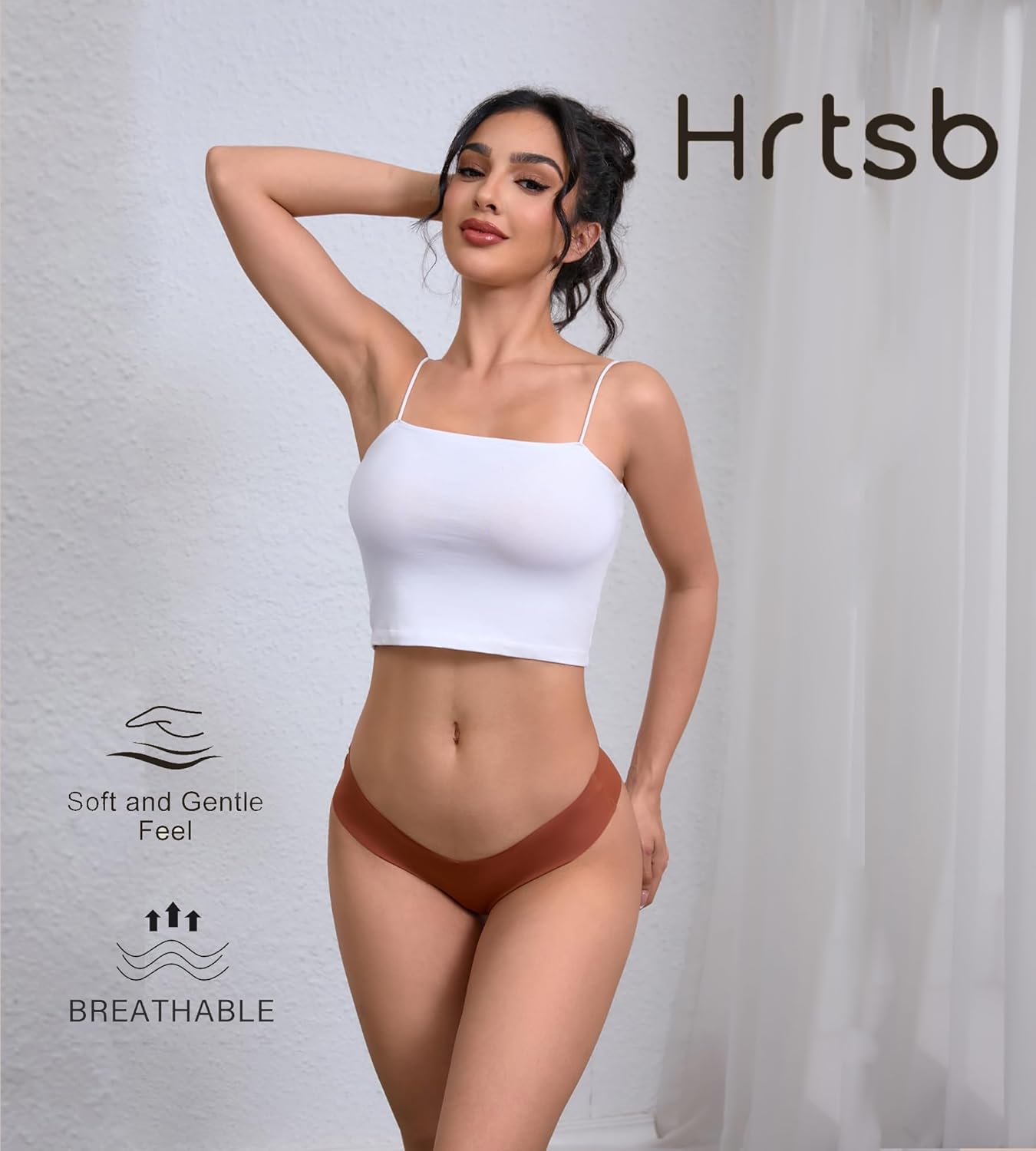 Women Seamless Underwear Stretch Invisible - No Show Panties Soft Bikini Breathable Cheeky Hipster V Cut 7 Pack (7P1,L) - Image 5