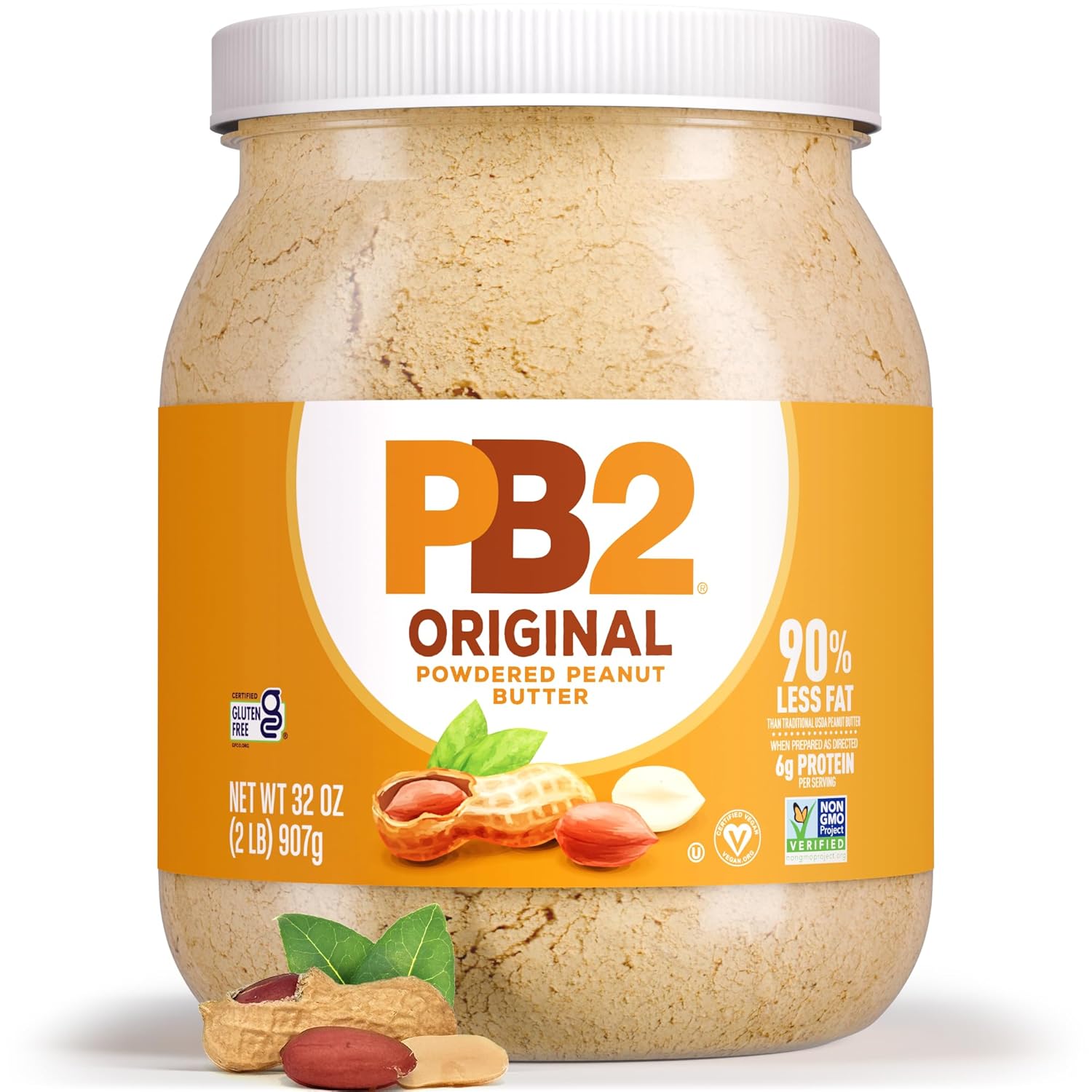 PB2 Powdered Peanut Butter Powder, 2LB Jar