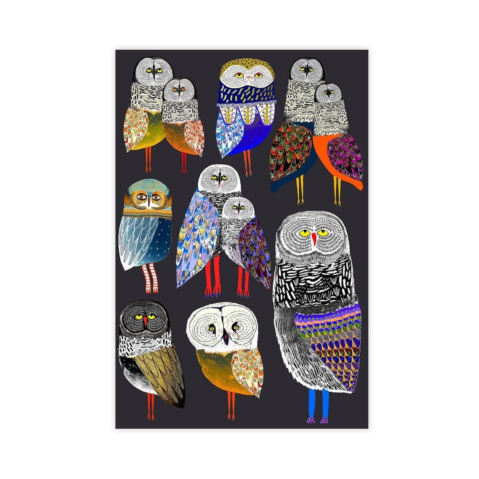 WRTYVE Magical Owls Poster Canvas Poster for Dorm Room Decor Gift
