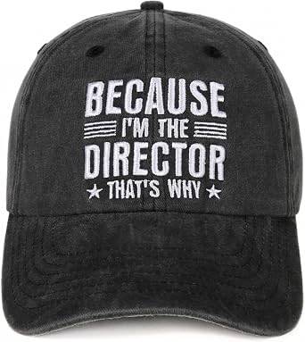 InnoBeta Funny Director Gifts Cap for Men, Women for Christmas, Birthday, Adjustable Embroidered Baseball Hat Black
