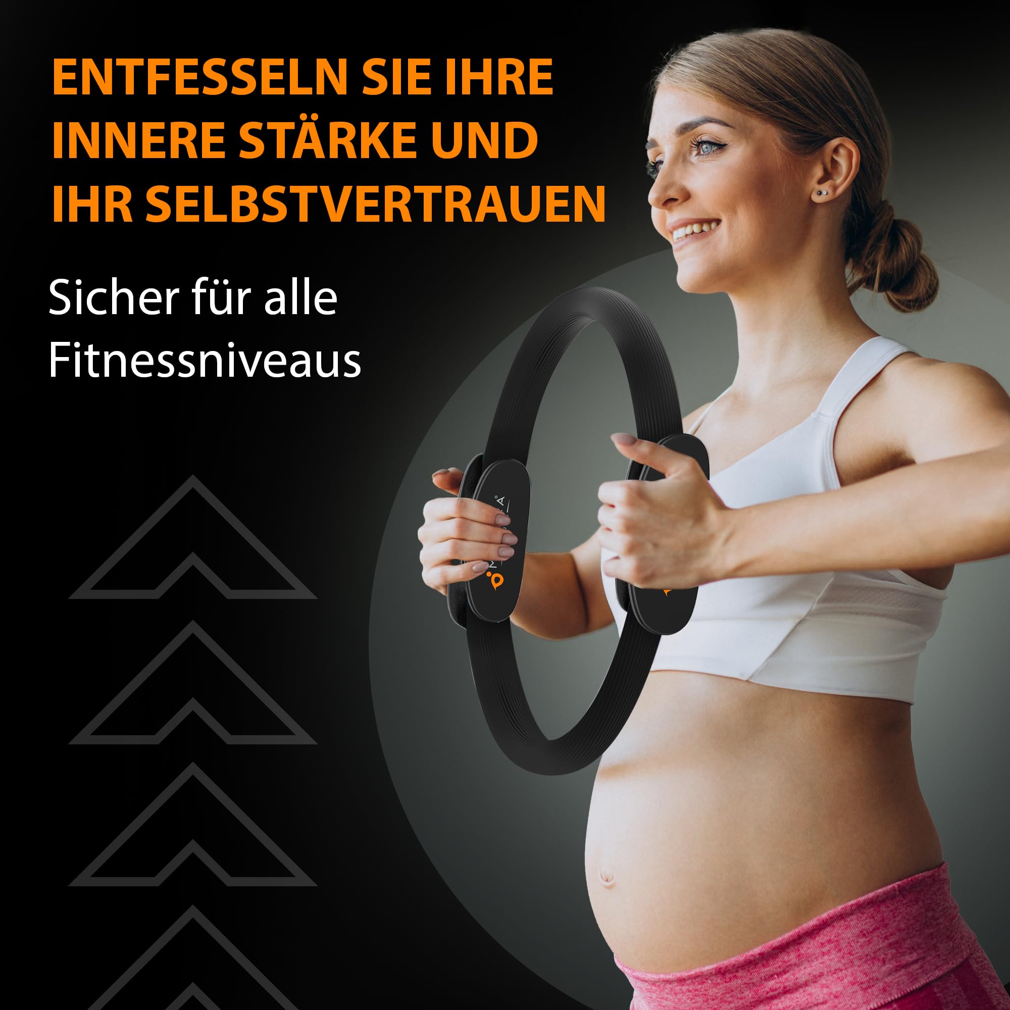 Pilates Ring Fit Fitness Ring Beckenbodentrainer für Frau & Männer, Beckenboden Trainingsgerät für zuhause, Beinpresse Hüfttrainer Beintrainer Oberschenkeltrainer Sportgeräte zuhause