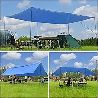 Vista 8 de Wind Tour Tienda de campaña multifuncional portátil, huella, toldo de viaje, mosca de lluvia, refugio impermeable, lona de campamento al aire libre