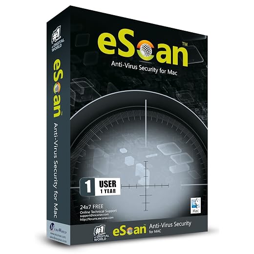 eScan Antivirus for Mac Internet Security Download Total Protection mac total security 2019 antivirus for MacBook air | 1 Device -1 Year | Key card