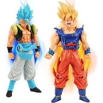 Huanmin 2 Pieces Go-ku Figures, 18 cm Go-ku Anime Figure Statue, Super Saiyan Action Figures, Cartoon Figures, Toy Desktop De