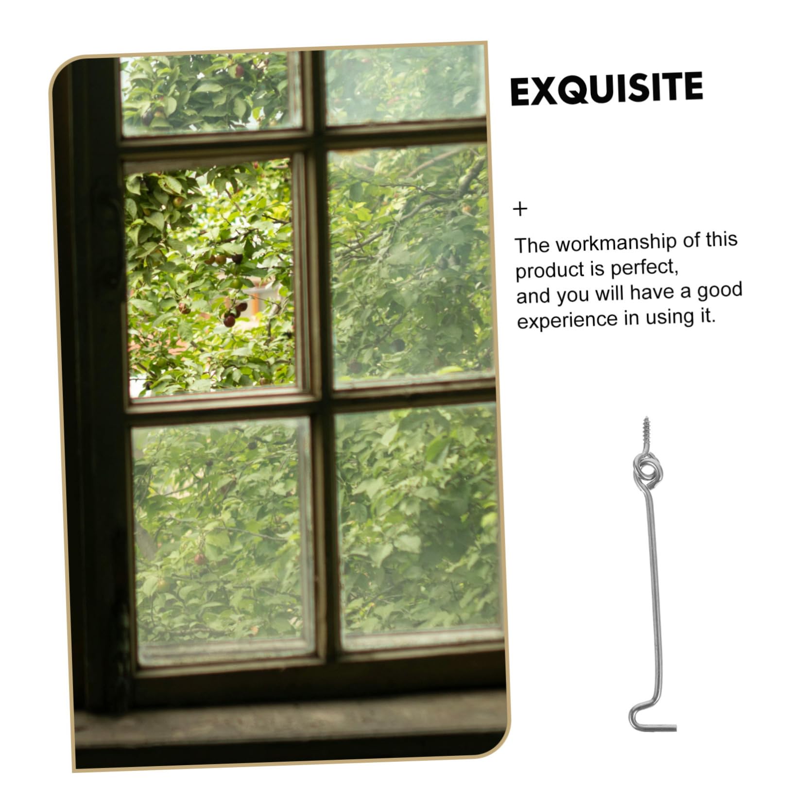 OSALADI 20 Sets Window Hook Lock for Door Hooks Door Chain Lock Cabin Hook Door Hook Lock Latch for Door Window Latch Door Lock Latch Door Latch Hook Gate Latch Stainless Steel Silver