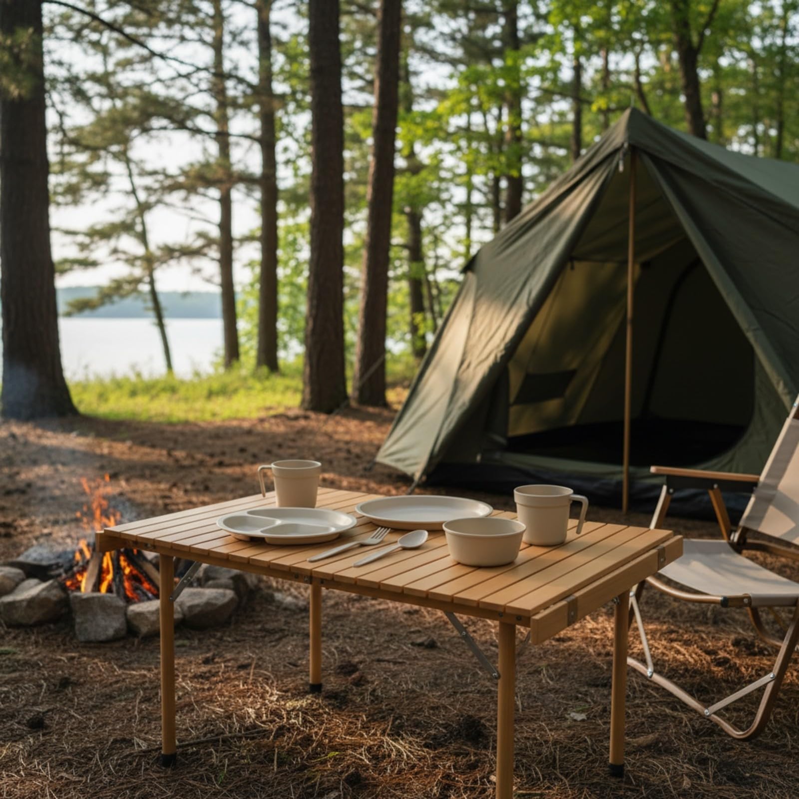 rockible S Camping Réutilible | Léger, Kit Vaisselle Pique-Nique, Pratique, Vaisselle, pr déplacement En Voiture, Campeurs, Familles