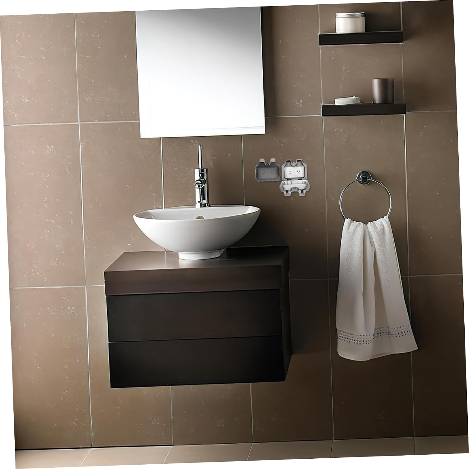 COHEALI Outlet Socket Box Outdoor Cover Protector Material for Bathroom Villa Planting Base