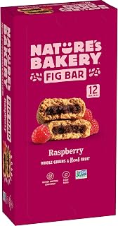 Nature's Bakery Raspberry Whole Wheat Fig Bars - Vegan, Non-GMO, Real Fruit Filling, 12 Twin Packs Snack Bars