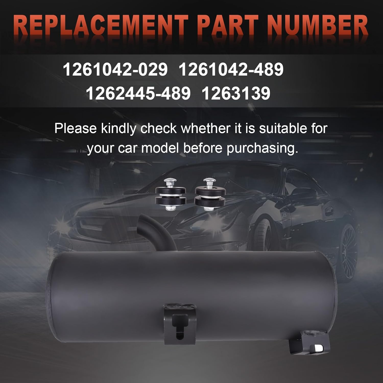 Exhaust Muffler Silencer Compatible with Polaris Sportsman 500 570 2001-2017 Replace 1261042-029 1261042-489 1262445-489 1263139
