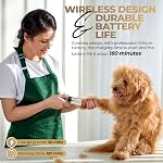 Pantoufles professionnelles pour chiens Rechargeable faible bruit sans fil chien trimmer animal Shaver adapté pour chiens chats animaux avec les cheveux longs mat épais manteaux lourds