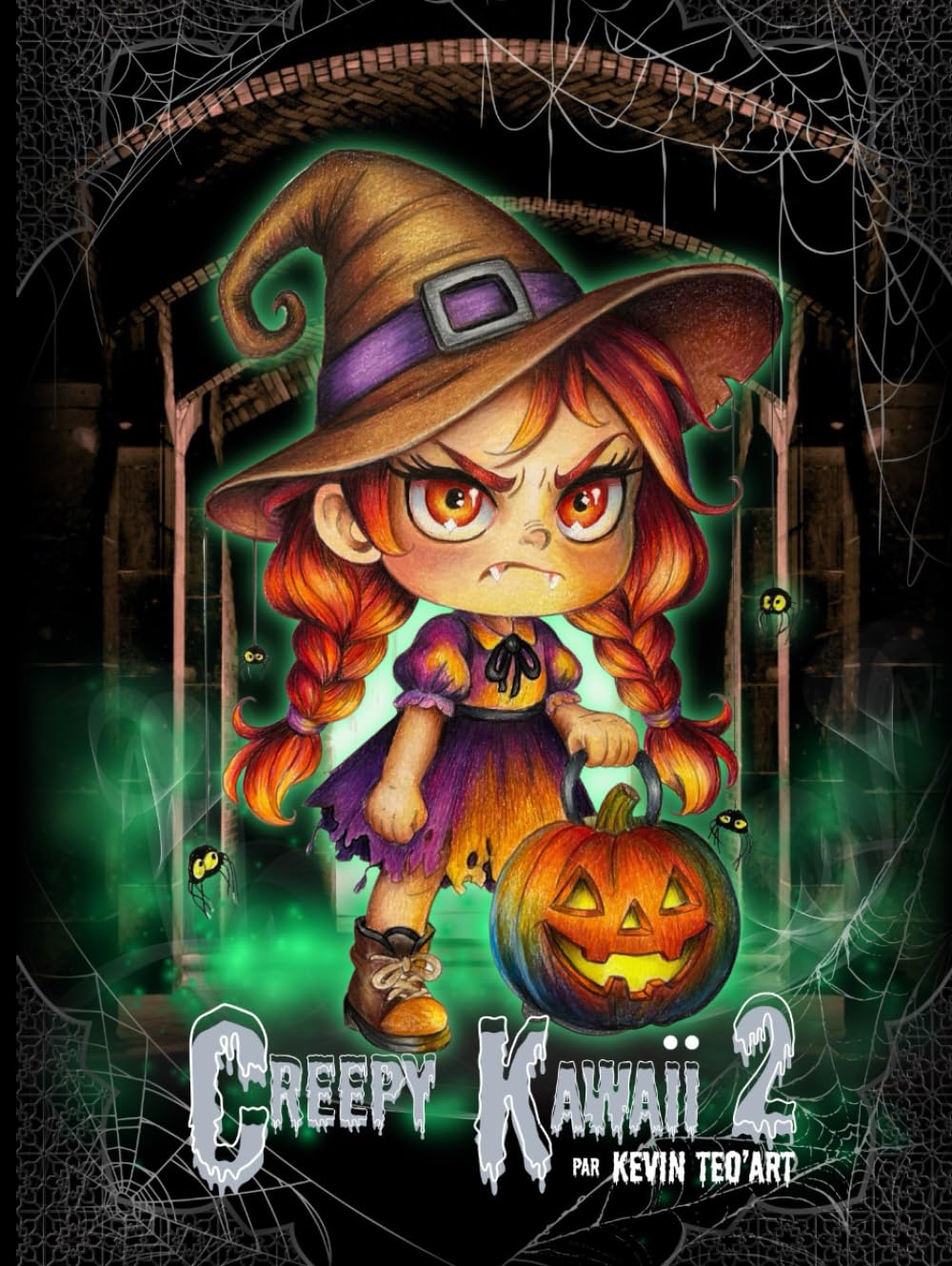 Creepy Kawaii 2: Greyscale Coloring Book (French Edition)      Hardcover – Large Print, September 16, 2025