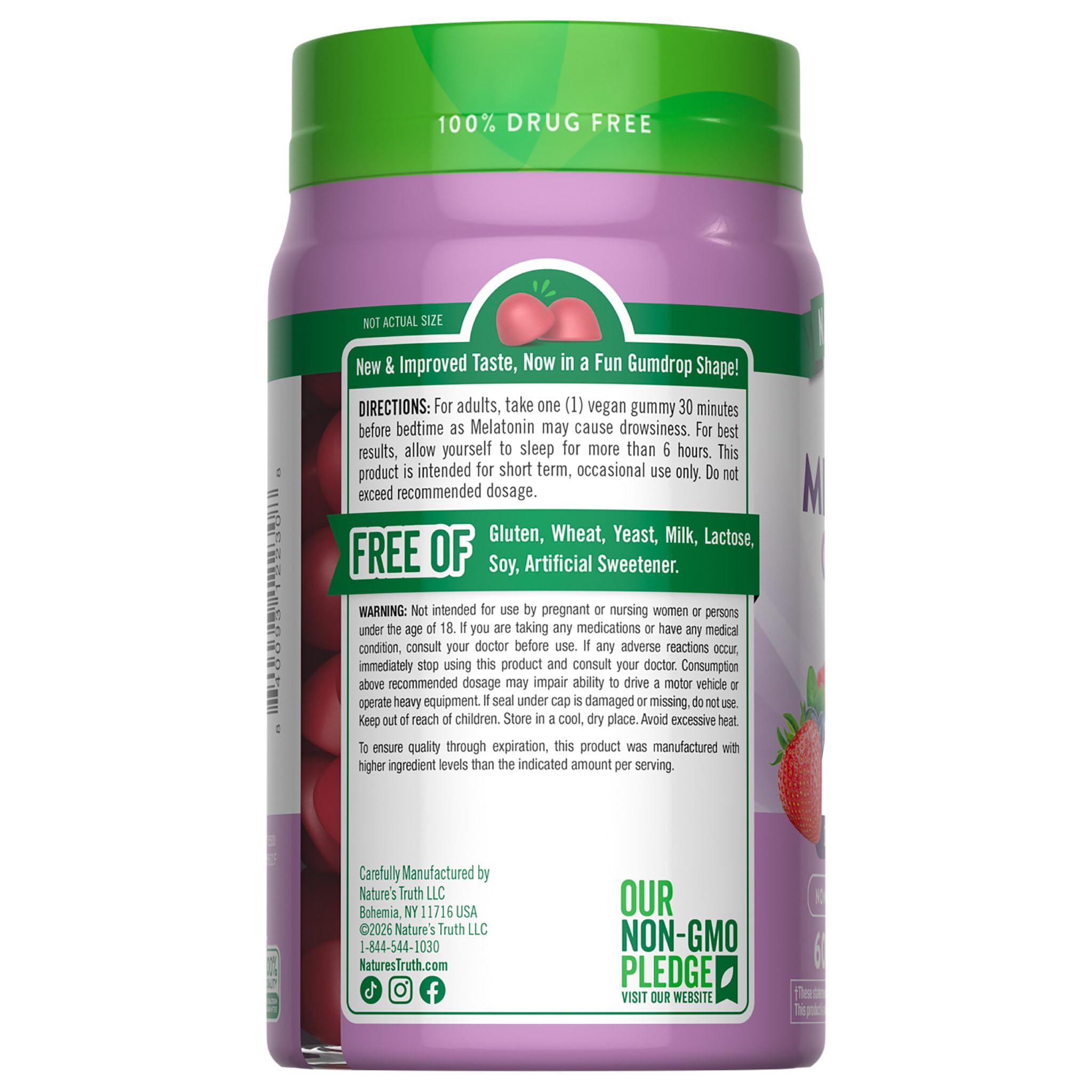 Nature's Truth Melatonin Gummies 5mg | 60 Count | Mixed Berry Flavor — Amazon image 7