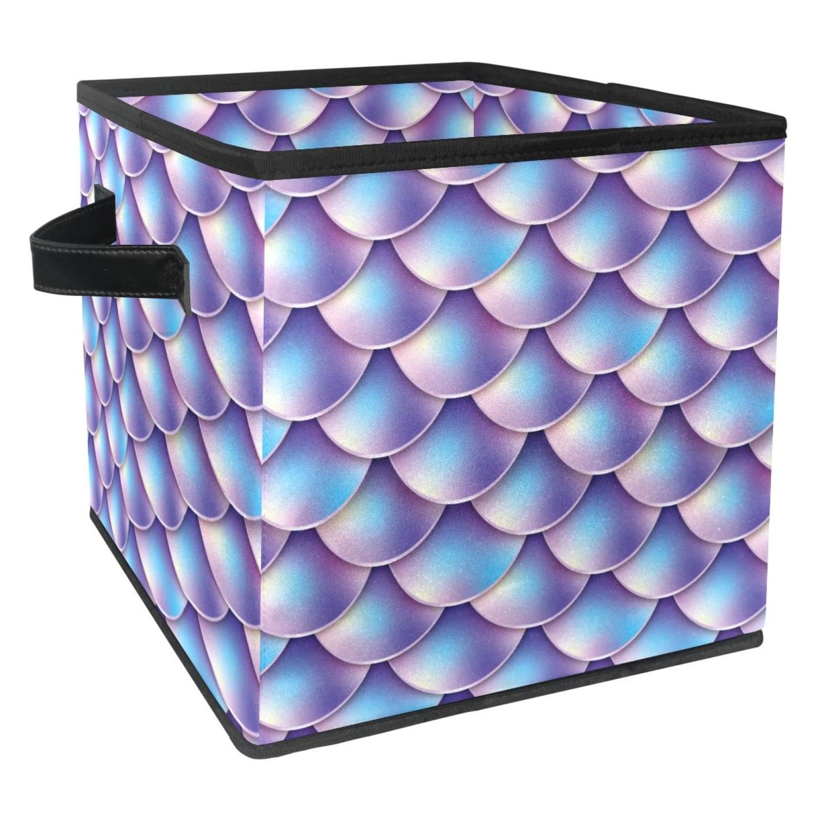 Panier de rangement en tissu avec poignées bac cube pliable pour vêtements