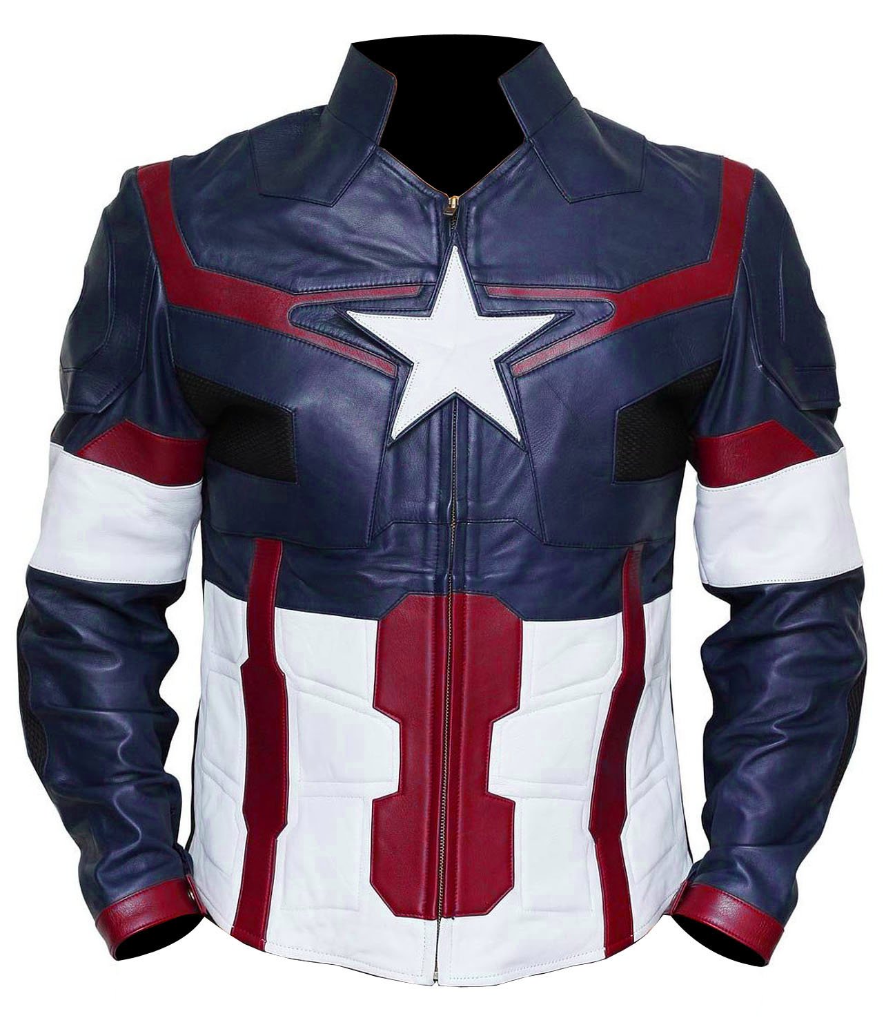 Captian Faux Leather America Super Hero Jacket Movie Design Replica