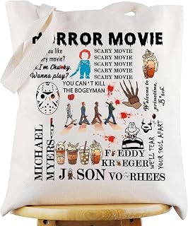 Classic Horror Movies Tote Bag Horror Movie Fans Gift Horror Character Lover Shoulder Bag