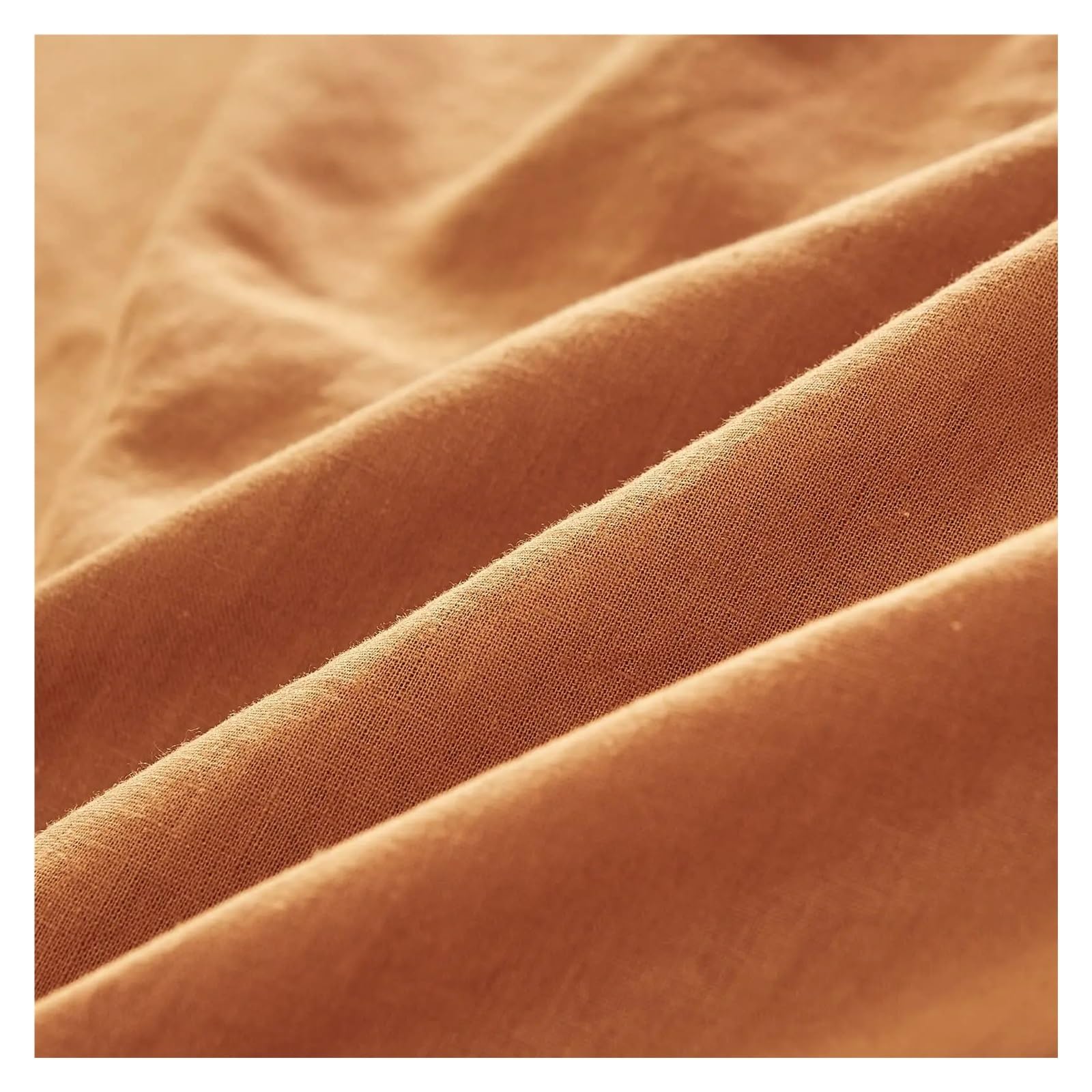 Housse de matelas à poche profonde 14 pouces pour lit twin en coton orange respirant