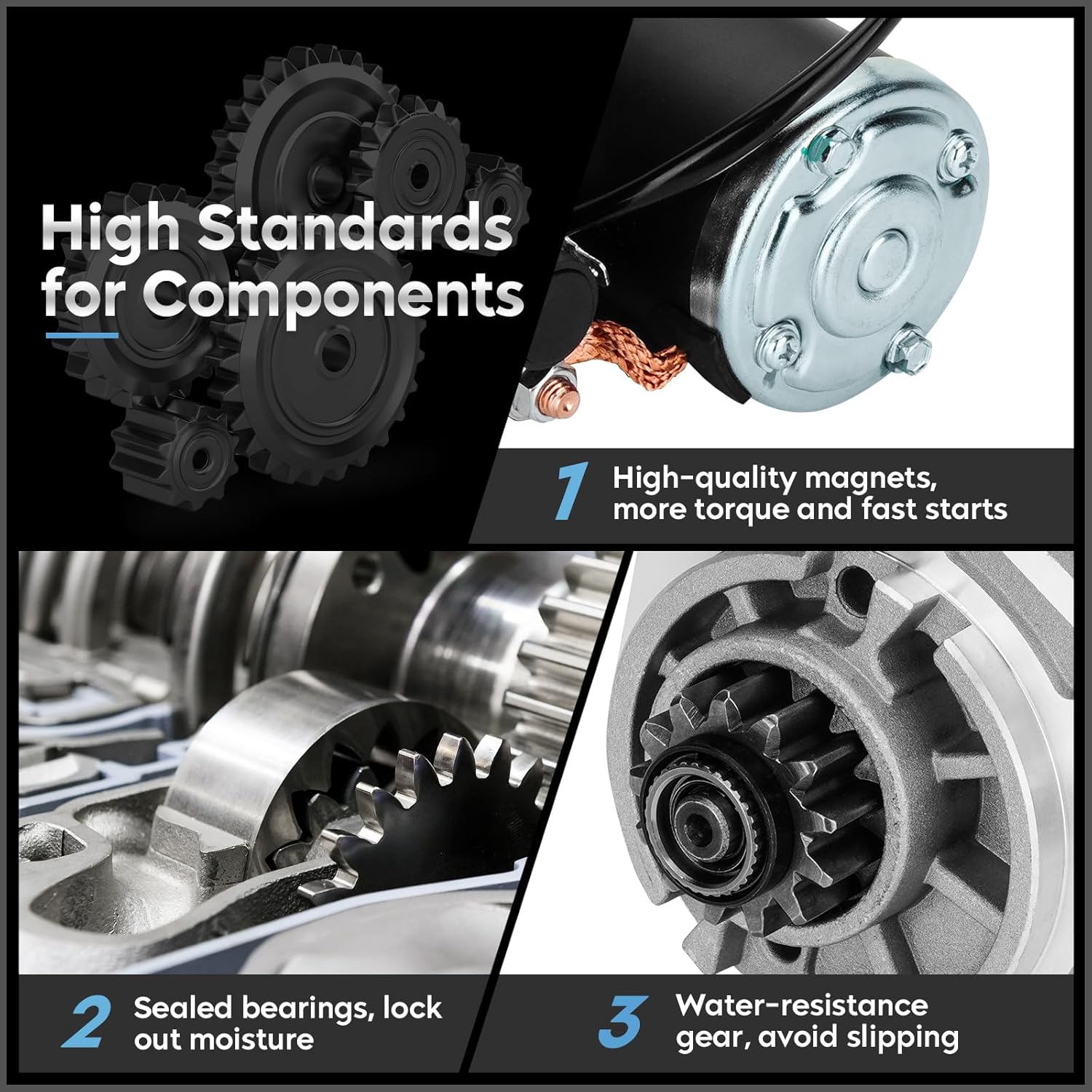 New Starter 2.5 2.5L for Nissan Sentra 2007-2012, Rogue 2008-2013, Rogue Select 2014-2015 Replaces# 410-48183 M0TA0271 19148 16085 23300-ET80A