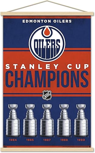 Miniatura 7 de Trends International NHL Edmonton Oilers - Póster de pared con marco magnético Champions 23