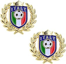 2 Pcs Football Lapel Pin National Flag Football Sport Enamel Brooch Badge Gifts Memorabilia