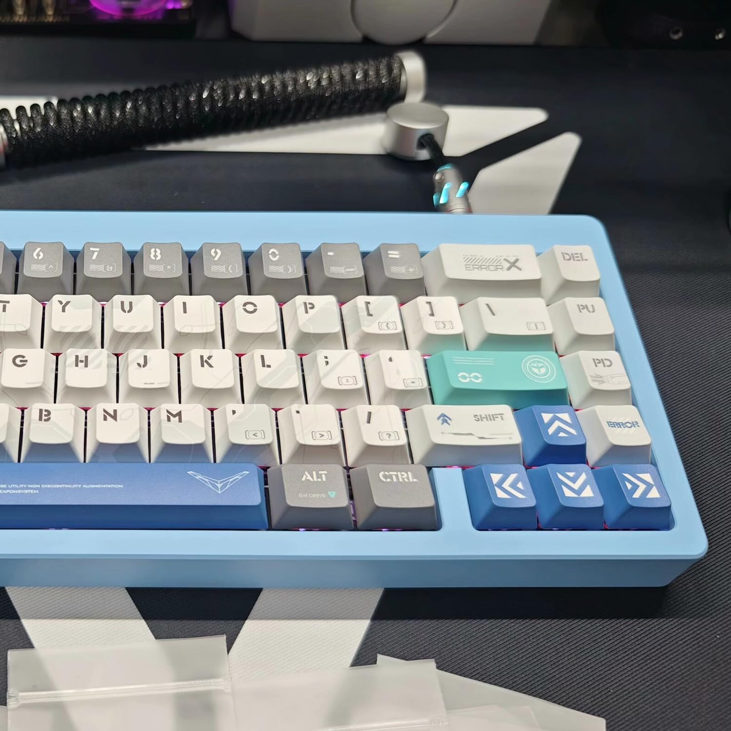 daixiahu Keycaps - Mecha Theme, Cherry Profile, 145 Keys, PBT Material, Opaque