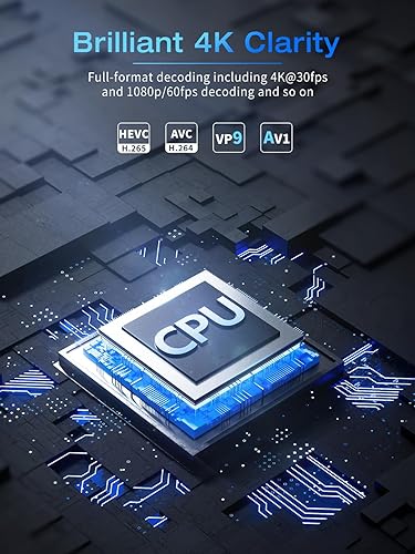 Miniatura 3 de CLOKOWE Mini proyector 4K con WiFi y Bluetooth, rotación de 180 y Keystone automático, compatible con Full HD 1080P, proyector de película portátil