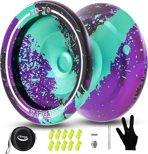 Miniatura 11 de WATIEOBOO yoyo TC4 Titanio de Aviación Grado Profesional Yoyo No Responsivo para Adultos Competencia Profesional de Yo-Yo, Concurso de yo-yos, y