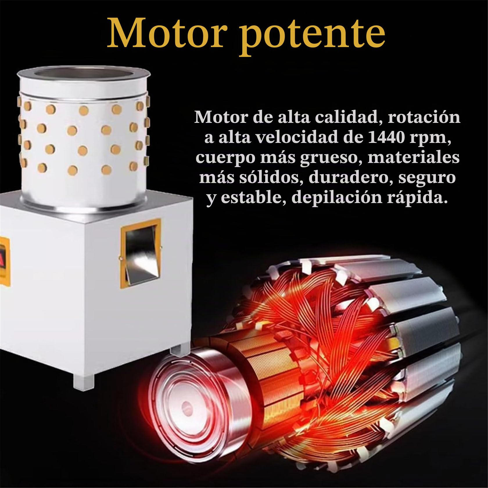 Máquina desplumadora automática de pollo, 210 W, para aves de corral, capacidad para 3-5 pollos, ideal para pollo, pato, pavo, codorniz