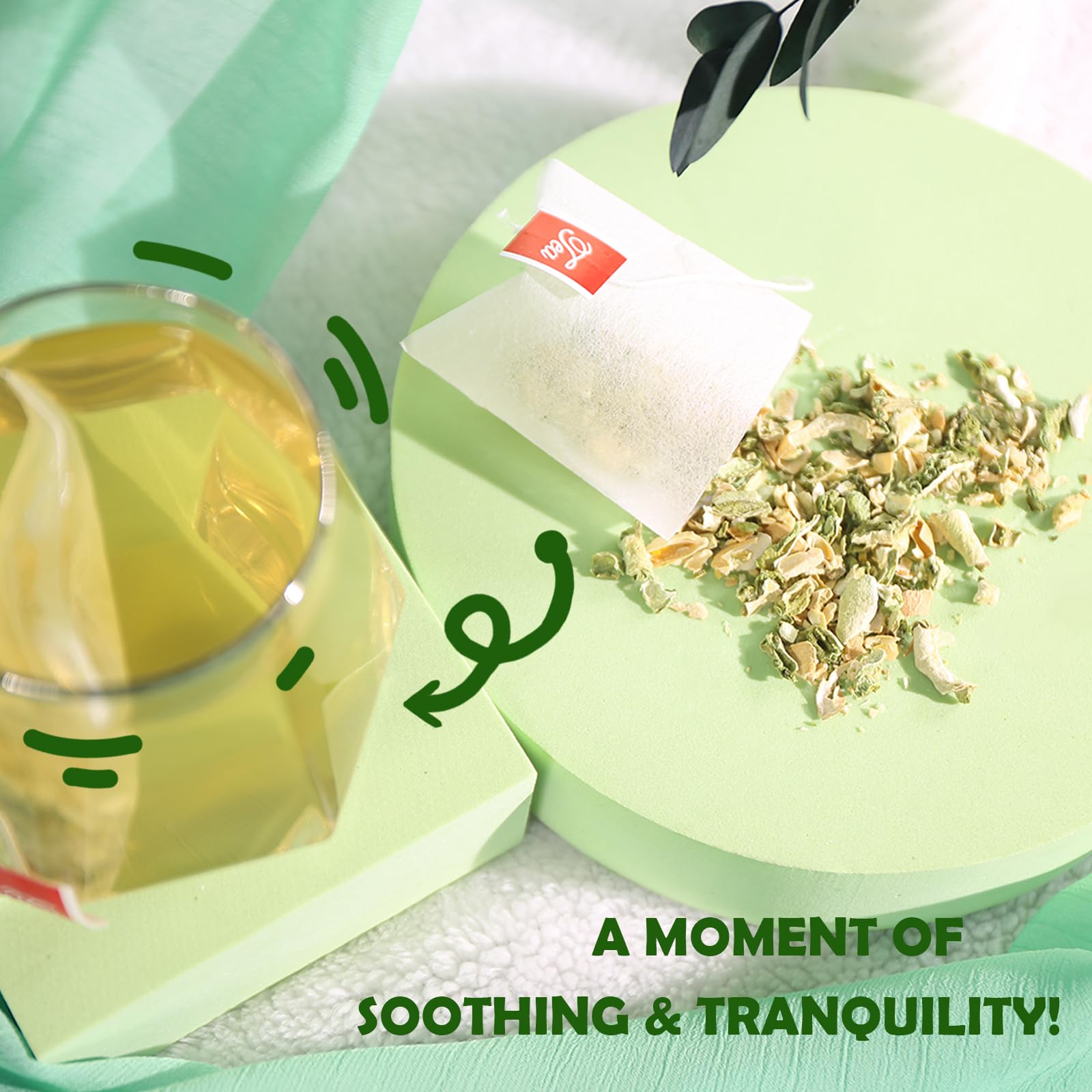 TEARELAE - Ginseng Tea, 40 Count - Pure Ginseng Root Tea Bags - Smooth Flavor - Boost Energy and Focus - Non-GMO - Caffeine-Free: Bitter Melon Tea 50 Count (Pack of 1)