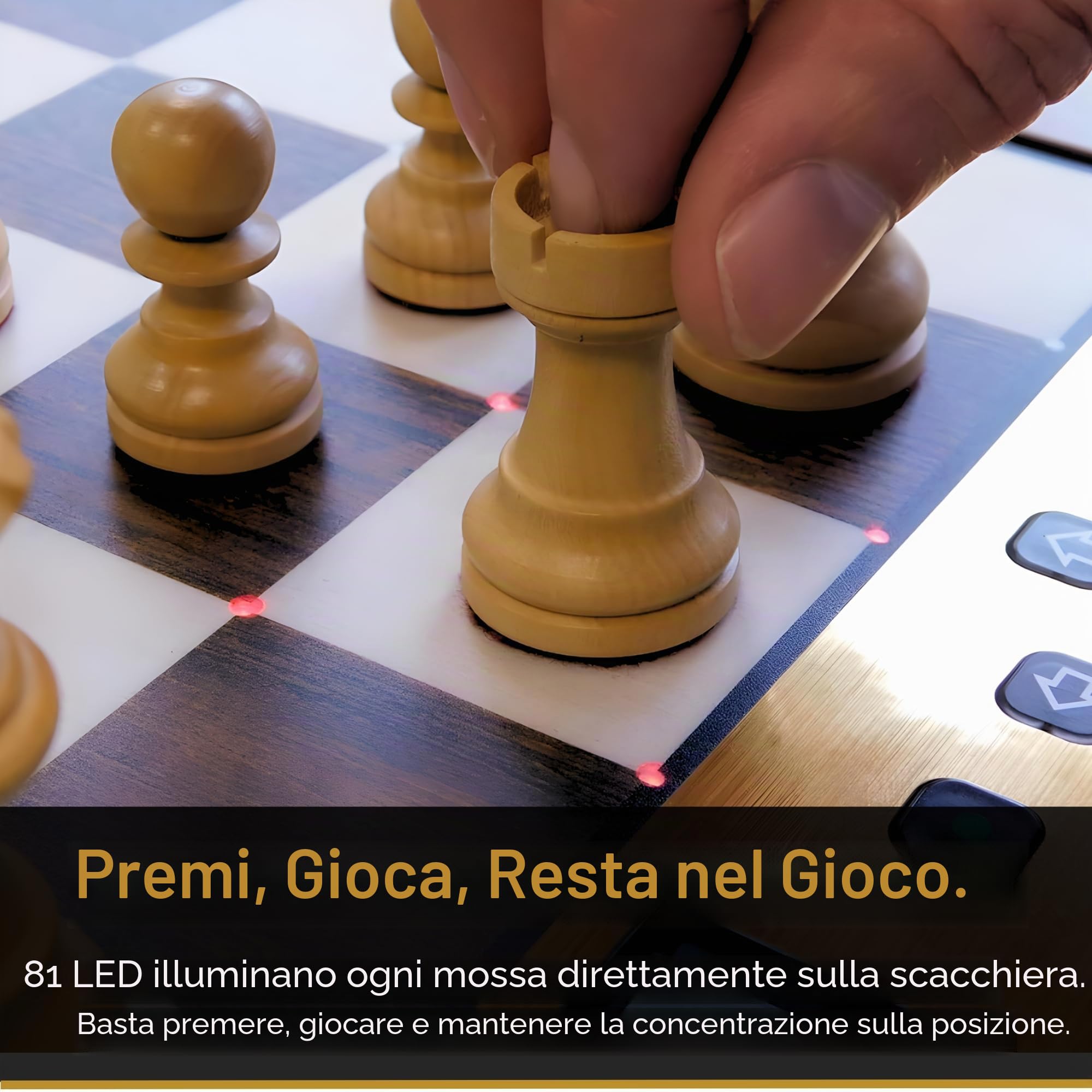 MILLENNIUM The King Performance M830: computer per scacchi dall'estetica raffinata in legno, facile da usare, con funzionalità versatili e regolazione automatica del livello di gioco