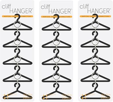 Three by Three Seattle Metal Closet Hanger Connectors, 3-Pack 12 Links