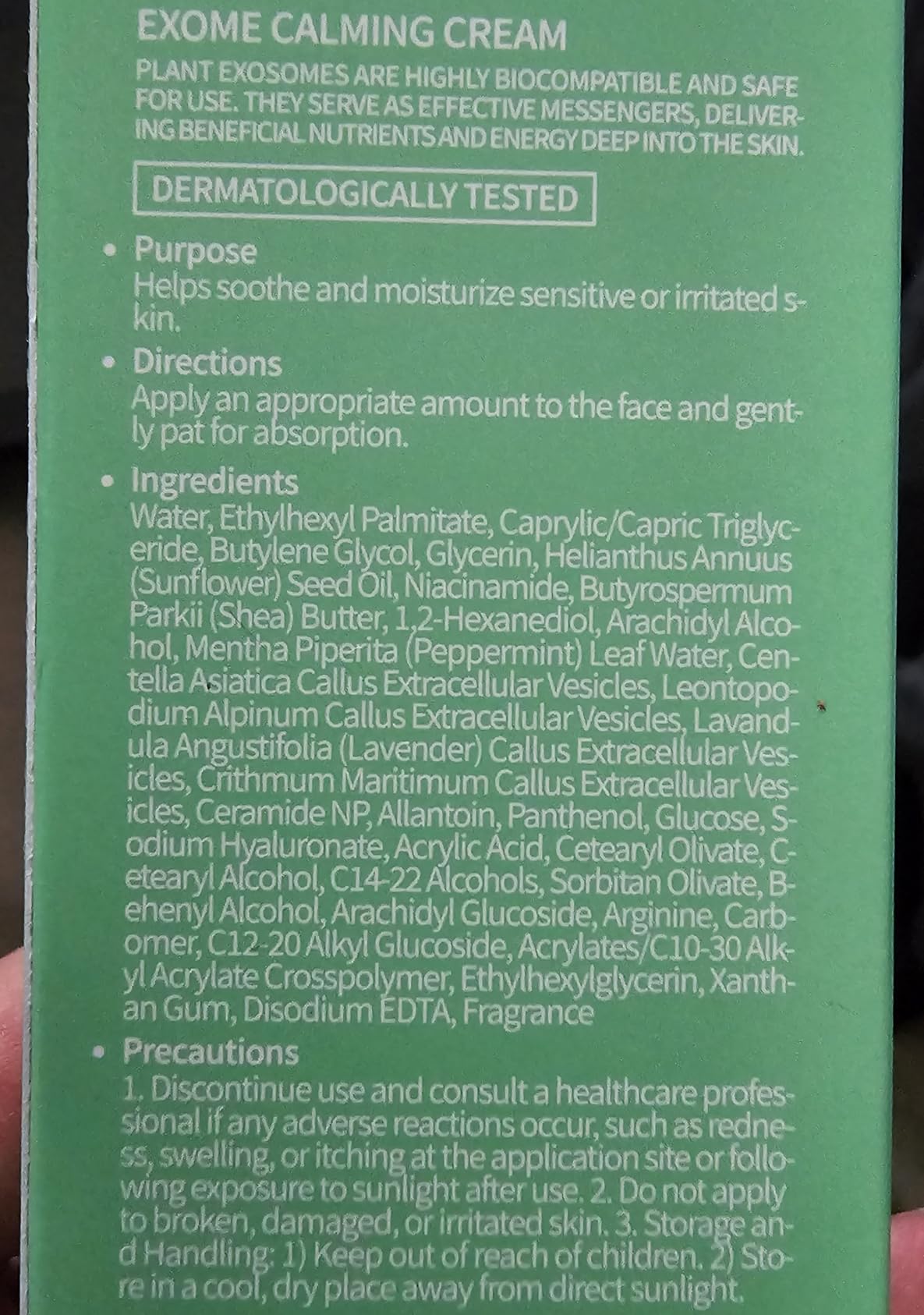 Exome Calming Cream, Comfort Soothing Moisturizer for Sensitive Skin, Ceramide NP Barrier Care & Shea Butter Hydration, Lightweight Non-Sticky Finish