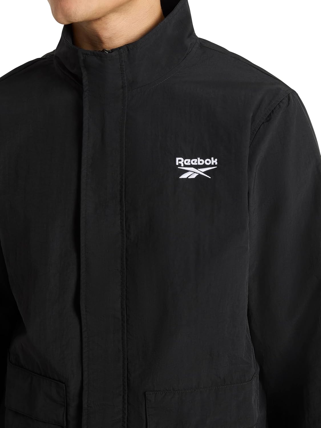 Reebok Men's Ri Utility Woven Jacket, Standard Fit, Lightweight Nylon Fabric