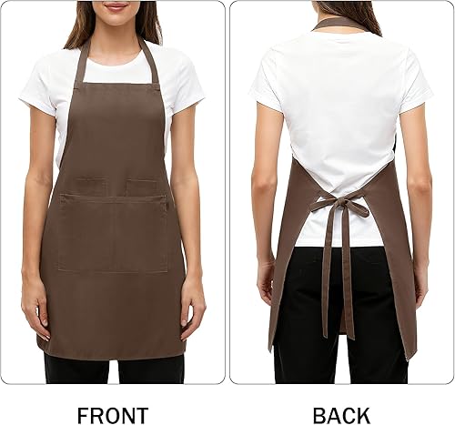 Miniatura 2 de BOHARERS Delantal de trabajo profesional, lona pesada de 9.17 oz, 4 bolsillos utilitarios (29.5 x 26.8 in), ideal para mecánicos, jardineros,