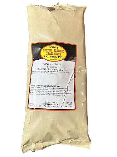 A.C. Legg - Condimentos mezclados personalizados – Mezcla de chorizo picante para 25 libras de carne – 20 onzas