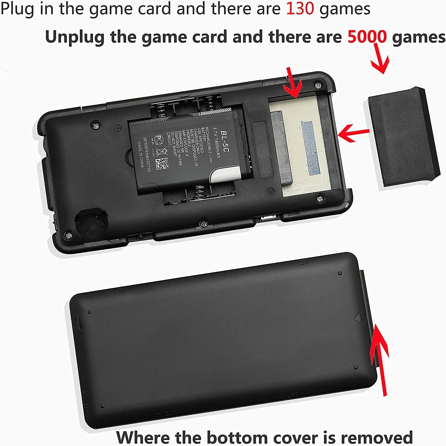 CHROX Console Emulatore Console di Gioco Portatile, Uscita AV HD, Schermo HD da 3,0 Pollici, con Scheda TF 16G, 5000 Giochi Classici, Regalo di Natale per Bambini
