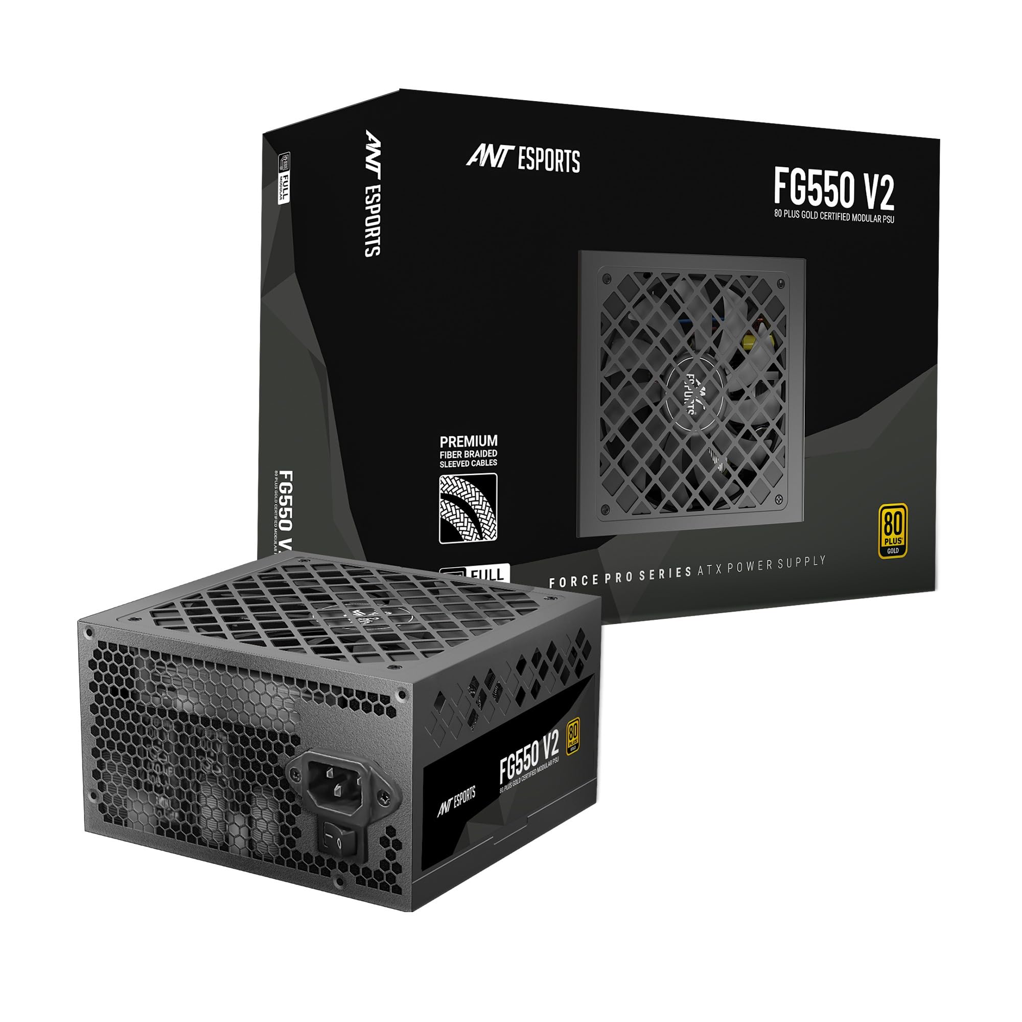 Ant Esports FG550 V2 80 Plus Gold Certified Fully Modular Gaming Power Supply/PSU I 120mm Silent Fan I 3 Years Warranty-image-9
