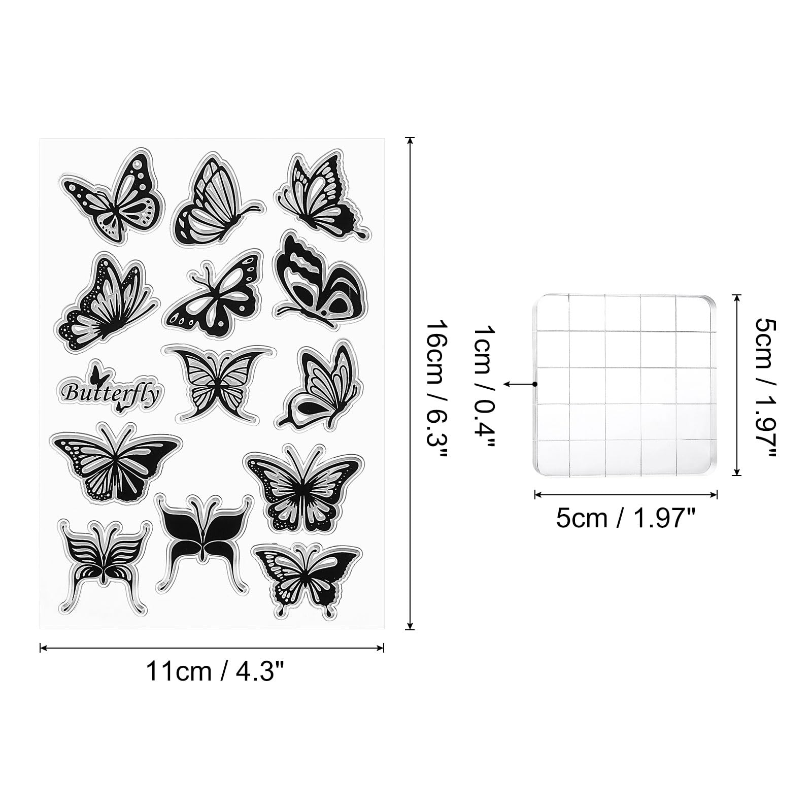 PATIKIL Silicone Stamps and Acrylic Stamp Blocks Tool - Image 2