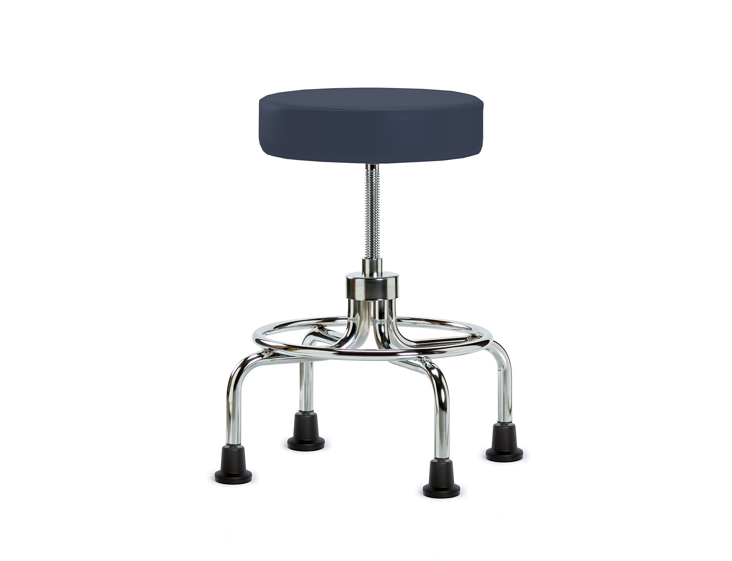 Perch Retro Exam Stool, Glides, 20.5-25.5", Imperial Blue