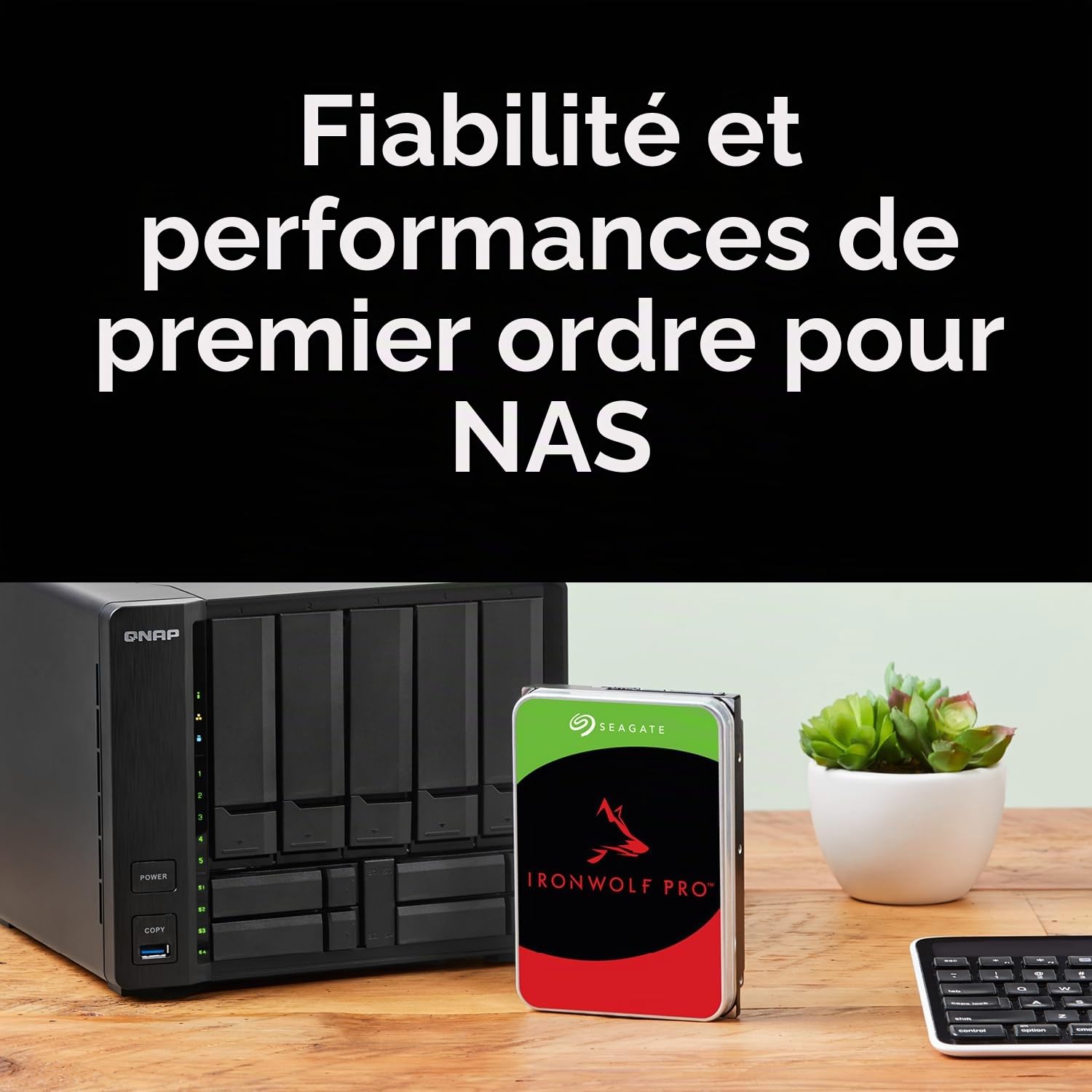 Seagate IronWolf Pro Disque Dur Interne NAS 28 to 3,5" 7200 TR/Min CMR 512 Mo de Cache SATA 6 Go/s avec Service de Sauvetage ST28000NT000 Inclus